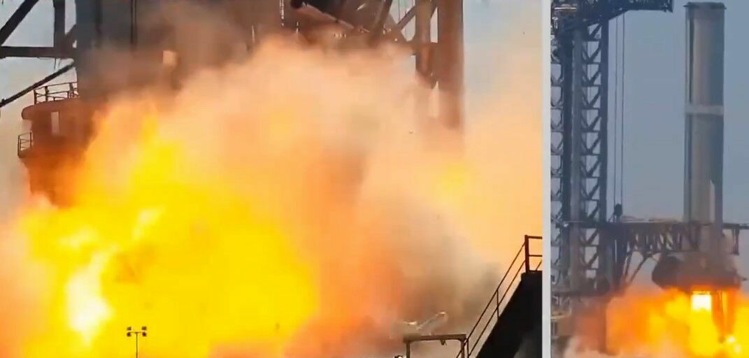 Ракета-носитель компании SpaceX взорвалась на стартовой площадке в начале испытаний