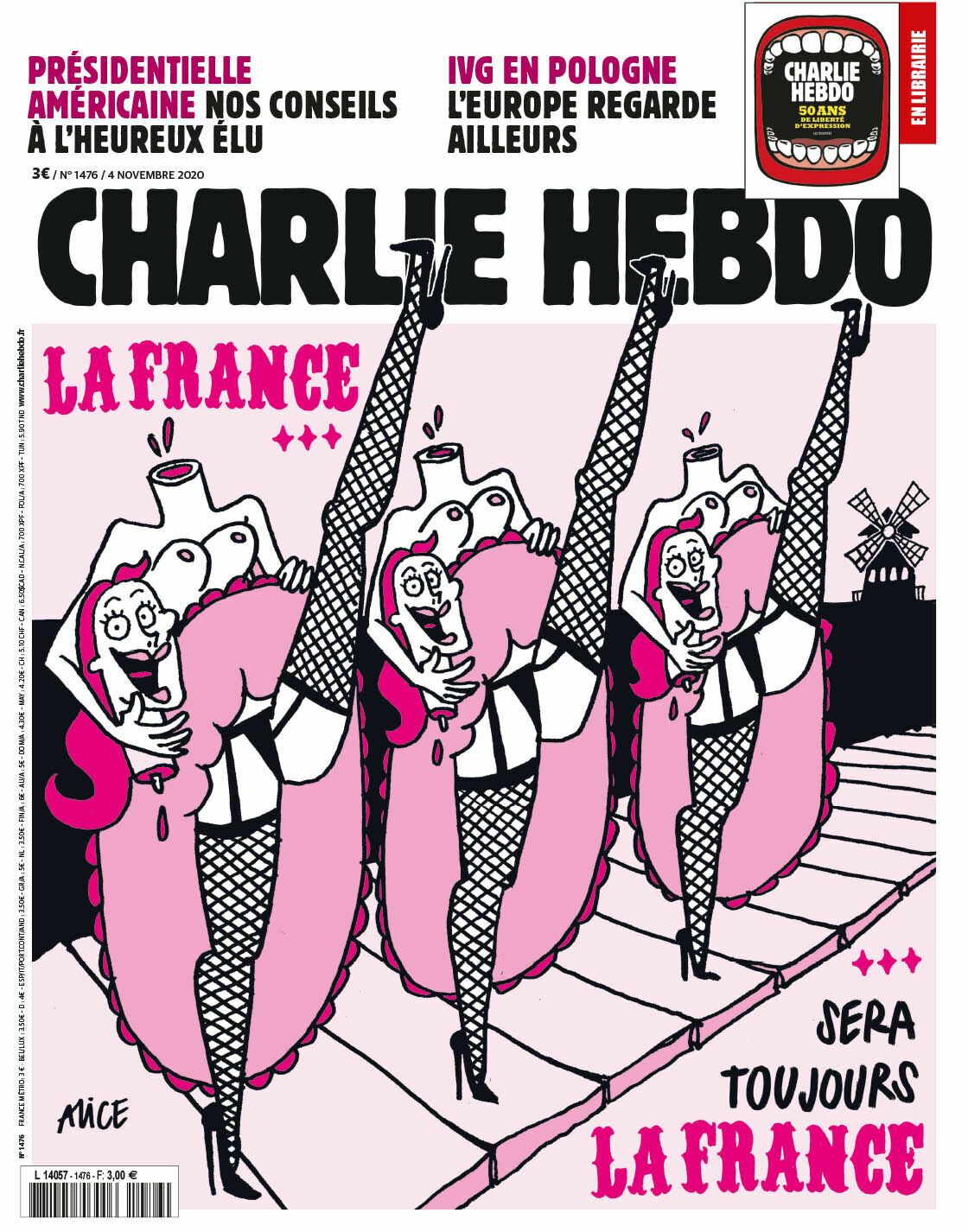 Charlie Hebdo сделал карикатуру на теракты во Франции