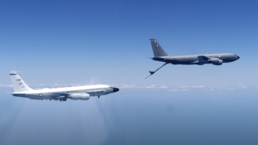 Минобороны опубликовало видео перехвата американских самолетов над Черным морем