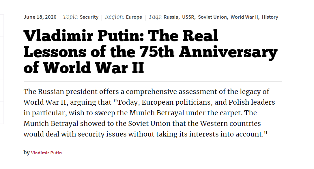«Советский учебник с новыми цитатами...» Эксперты обсуждают статью Путина
