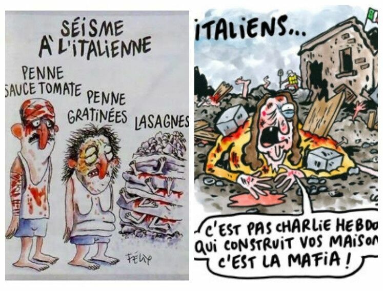 Карикатура Charlie Hebdo на жертв землетрясения в Италии обернулась иском