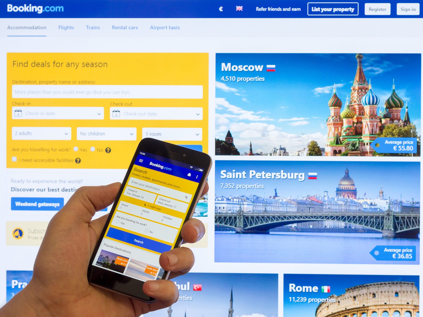 В России разработают аналог Booking.com