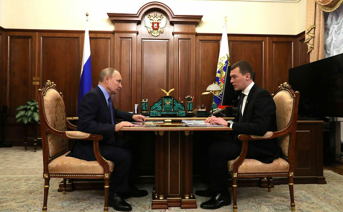 Владимир Путин принял Михаила Дегтярева впервые после его назначения в Хабаровск