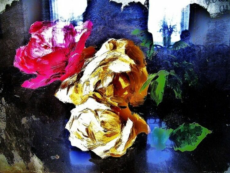 Картина Левитана "Розы"