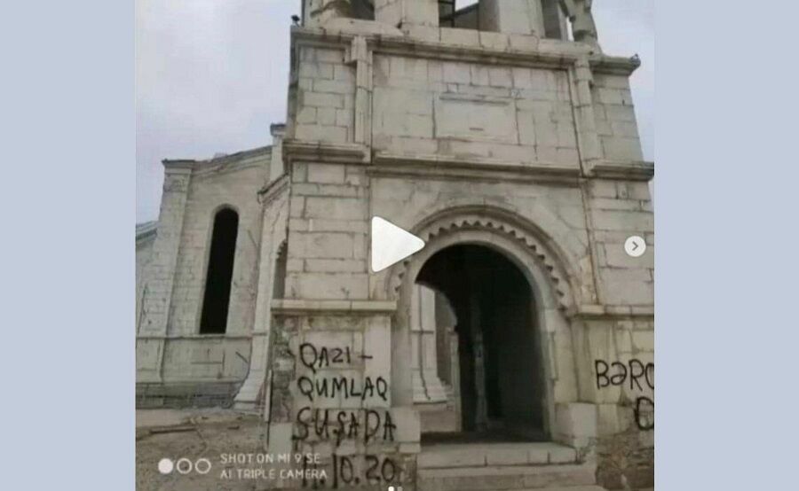 Азербайджанские военные осквернили христианский собор в Шуше