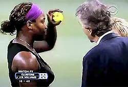Уильямс пообещала «засунуть мяч в глотку» судье и убить ее (ВИДЕО)