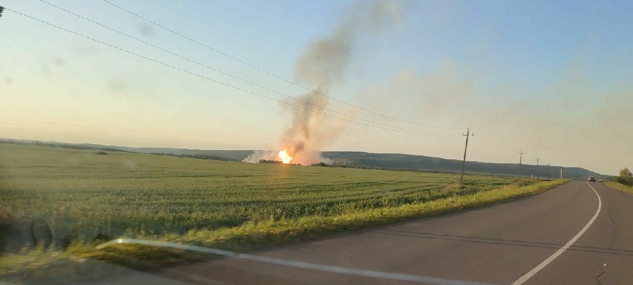 В Пермском крае загорелся магистральный газопровод
