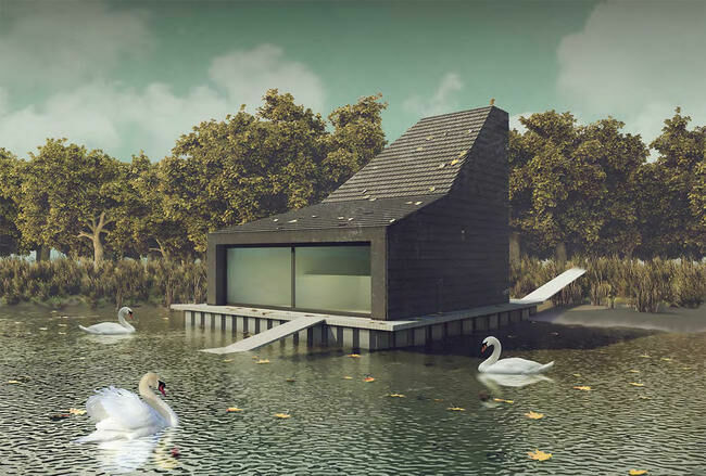 Пример будущего домика для лебедей, который приводился в документации.