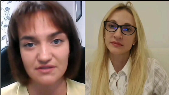 Председатель родительского движения "Вместе" Ирина Жильцова и ютуб-блогер Екатерина Коваленко. 