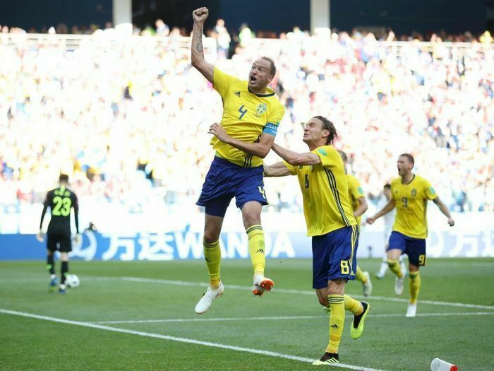 Сборная Швеции победила Южную Корею со счётом 1:0