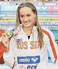 Чемпионка Европы по плаванию Анастасия Чаун
