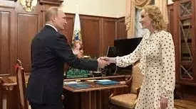 Мария Львова-Белова на встрече с Владимиром Путиным