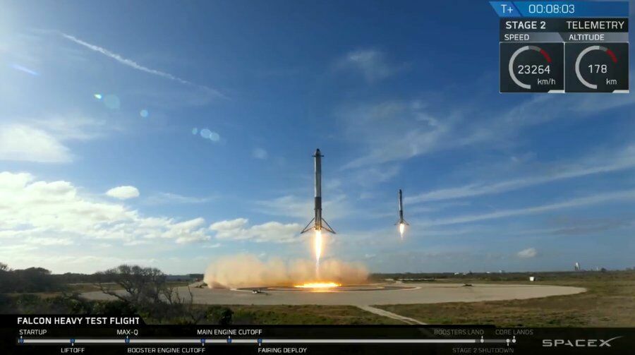 SpaceX запустила в космос самую мощную из ныне используемых ракет