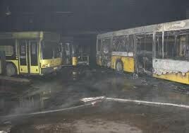 В Новой Москве сгорели дотла 15 автобусов
