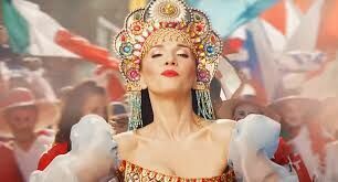 Певица Наталия Орейро в кокошнике спела песню на русском языке(Видео)