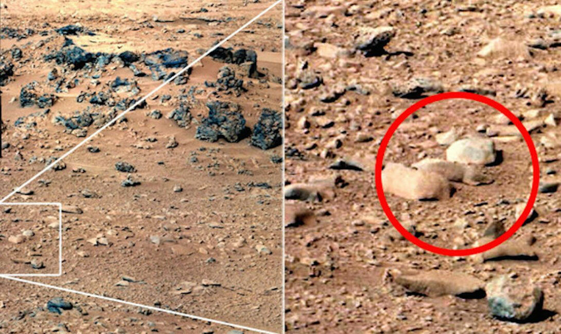 Последствия космической катастрофы — Марс усеян окаменевшими головами!