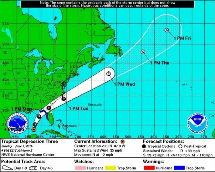 Во Флориде объявлен режим ЧС из-за тропического шторма «Колин»